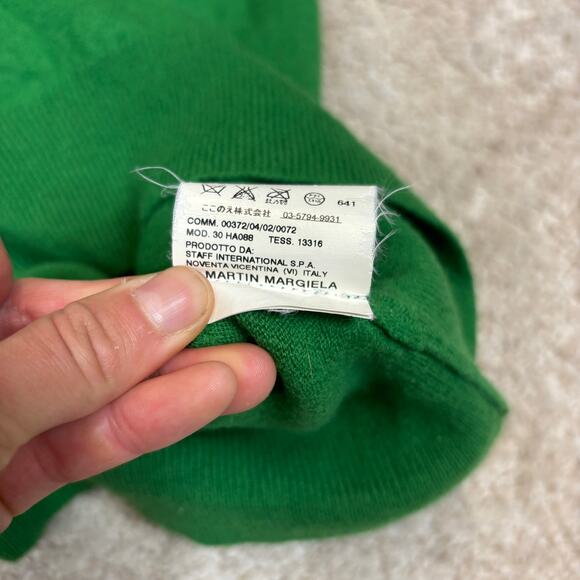 VTG Maison Margiela AW07 Deep V Neck Wool Pullover Sweater Men's XL - Picture 9 of 15